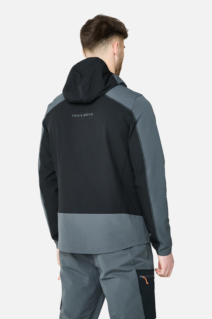 Caldera Gridded Fleece Tracksuit - Black/Grey