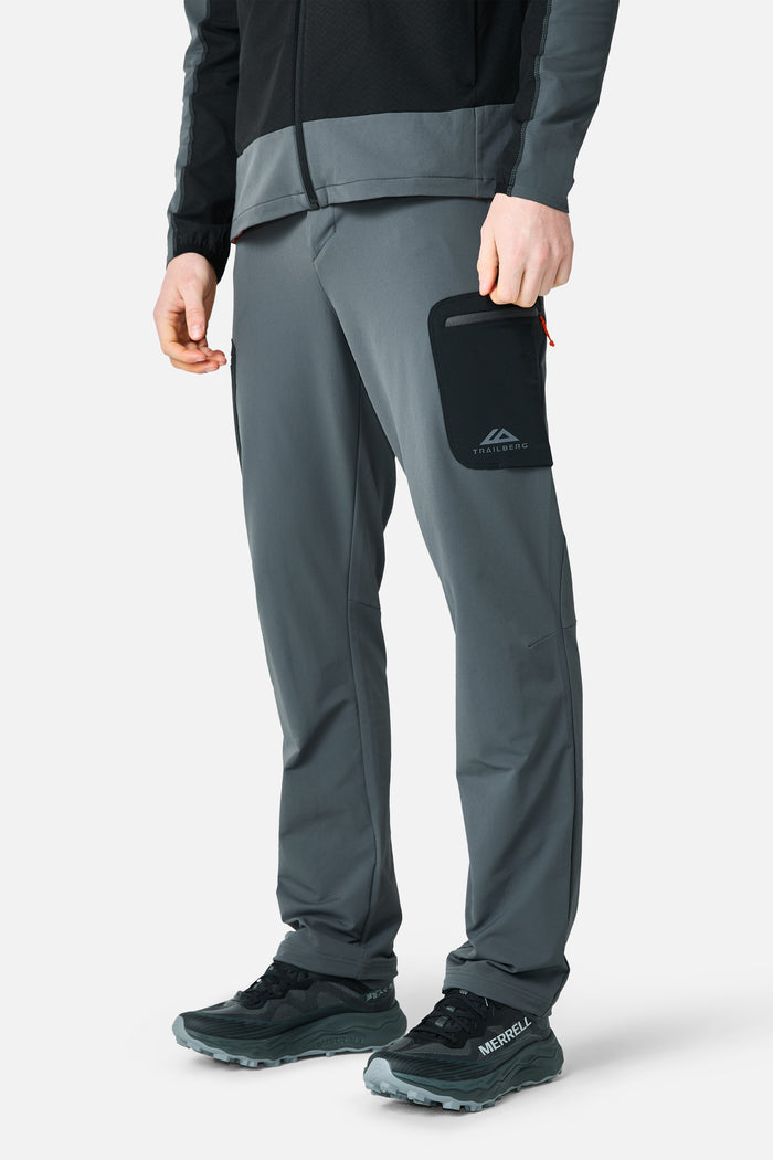 Caldera Gridded Fleece Tracksuit - Black/Grey