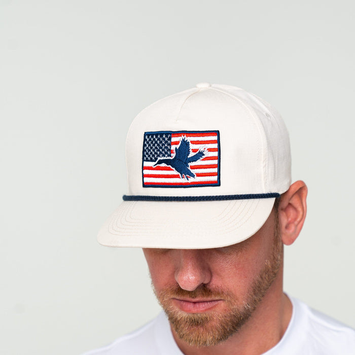 Cap - American Flag Duck - Putty