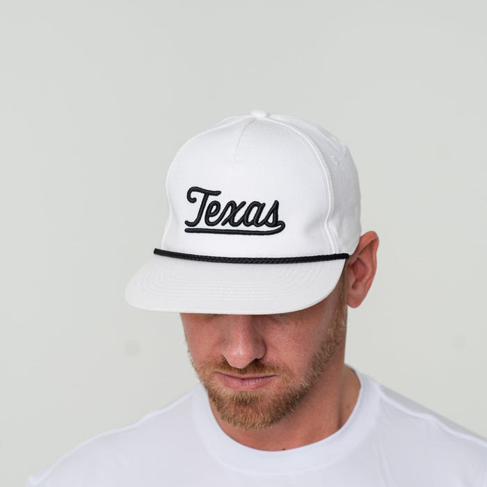 Cap - Texas Script - White
