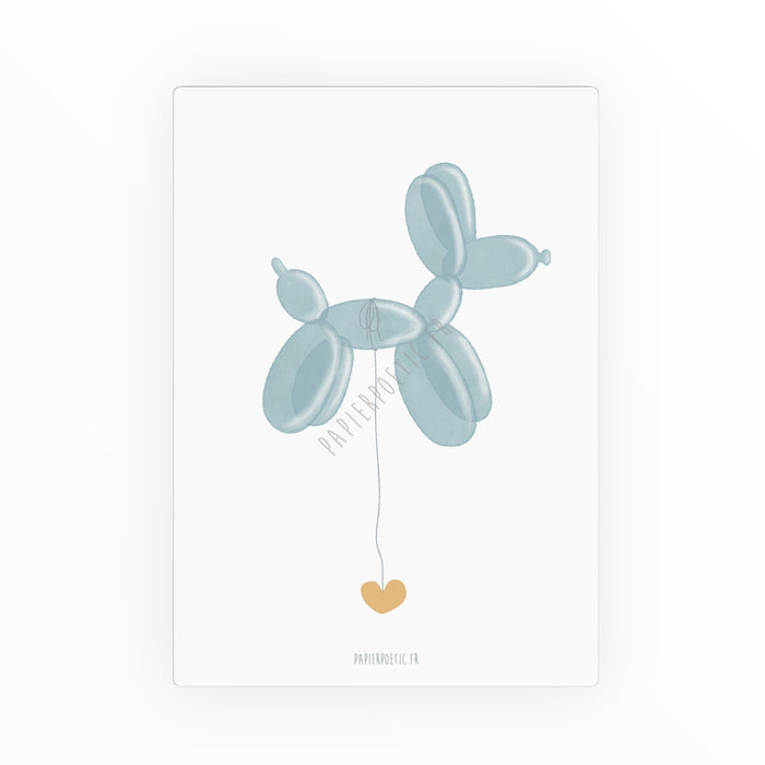Carte | Chien ballon
