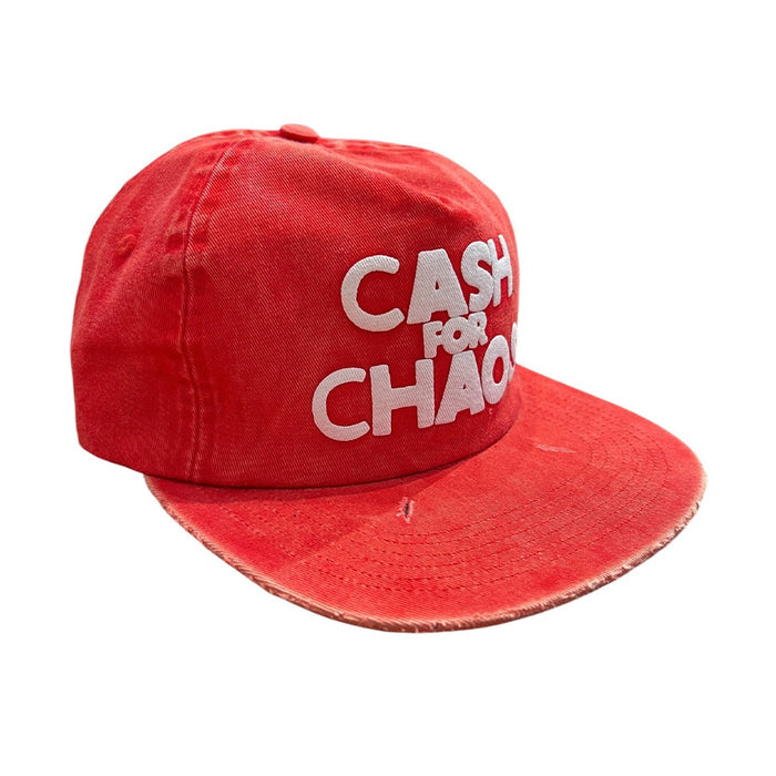 CASH Distressed Strapback Cap 'Red/ White'