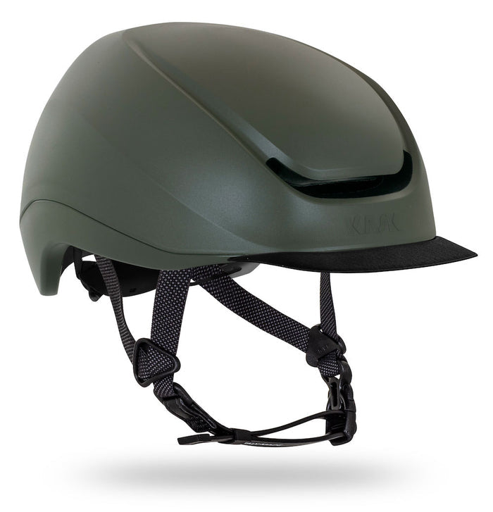 Casque de vélo de ville Kask Moeibus jade avec sa visière vue avant