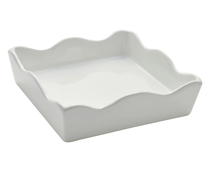 Ceramic Wave Cocktail Napkin Tray