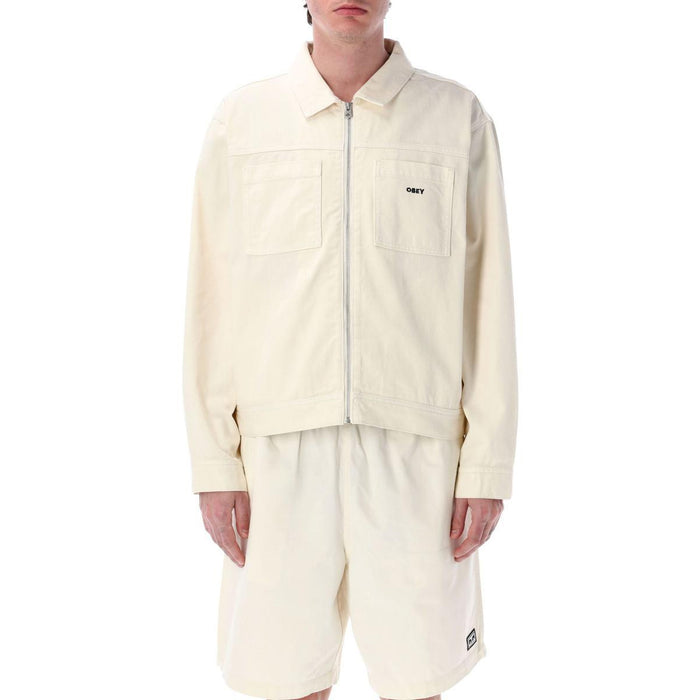 Chaqueta OBEY Icon Hardwork Zip UP Unbleached