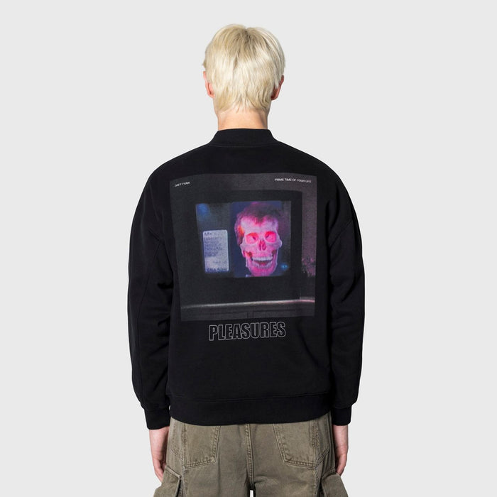 Chaqueta PLEASURES Primetime Quarter Zip Black