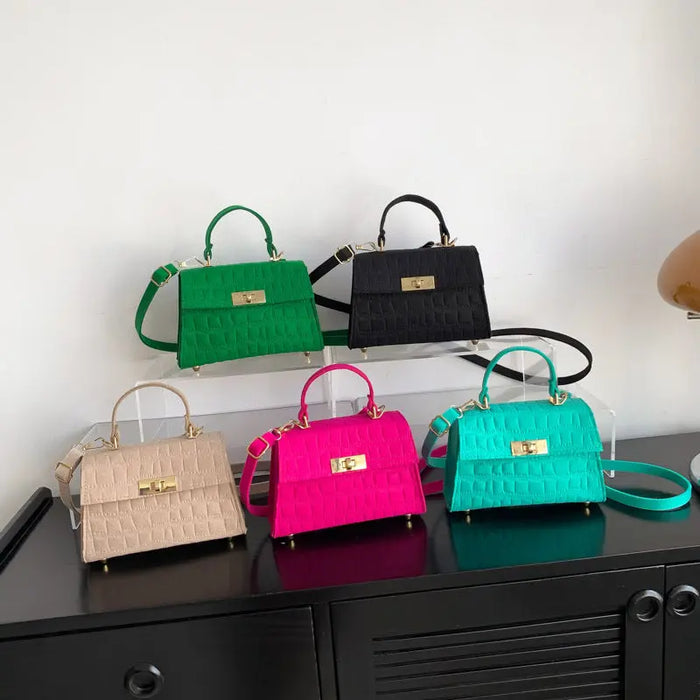 Wavy Textured Lady Handbags fashionnsio