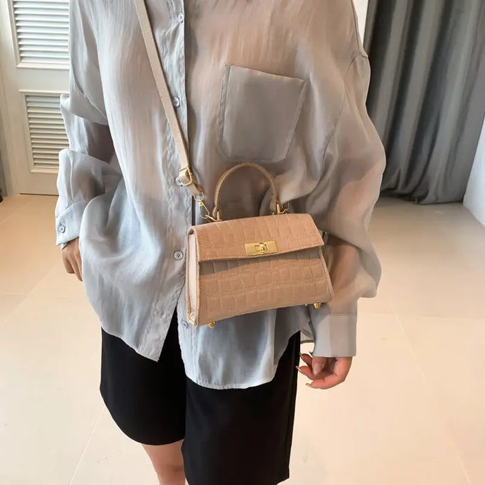 Wavy Textured Lady Handbags fashionnsio