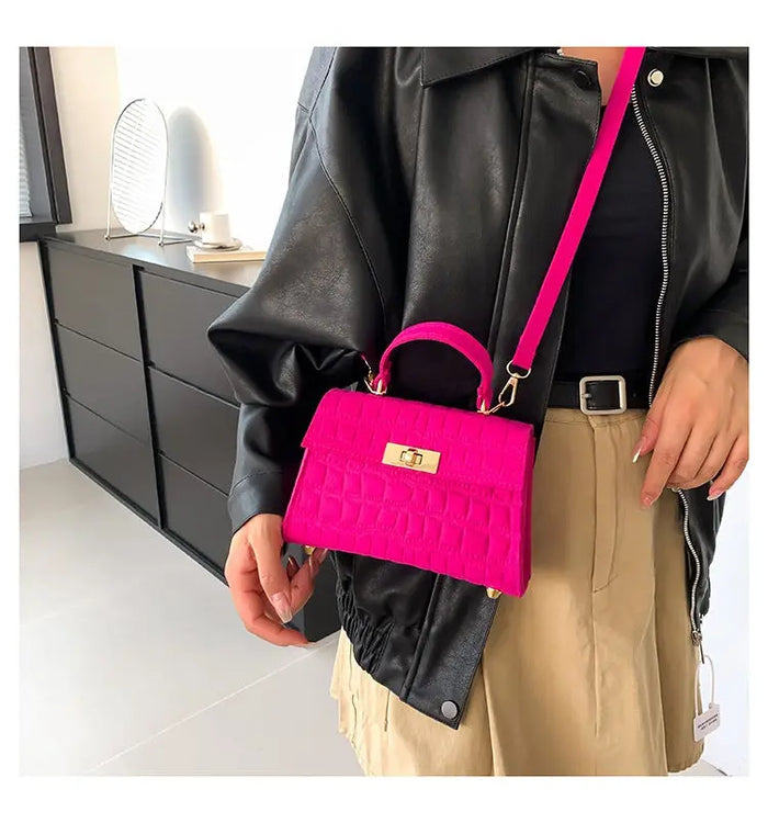 Wavy Textured Lady Handbags fashionnsio
