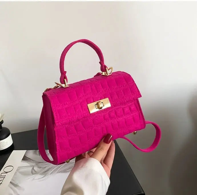 Wavy Textured Lady Handbags fashionnsio