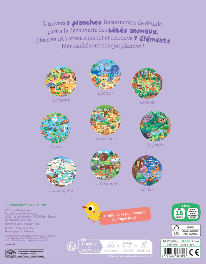Cherche & trouve des tout-petits | Bébés animaux
