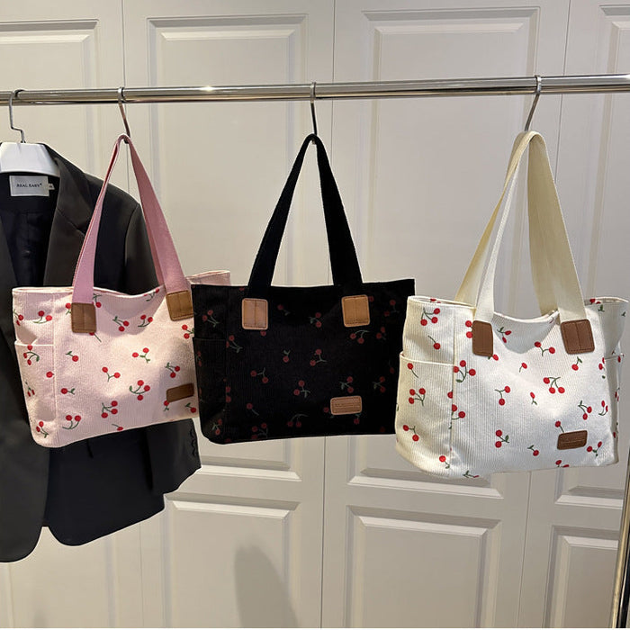 Cherry Pattern Tote Bags - Fashionnsio