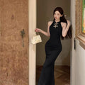 Chinese Style Long Bodycon Dress - Fashionnsio