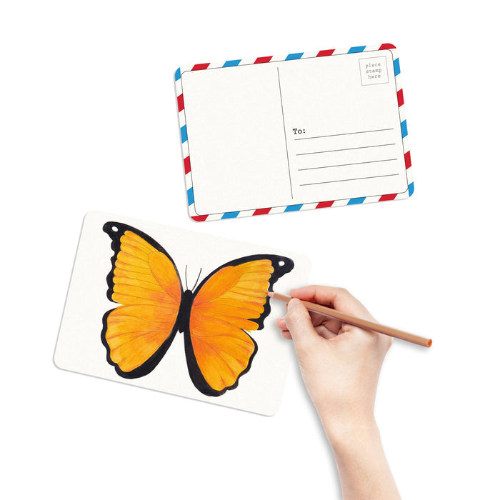 Coloring Postcards - Butterfly & Moth  (6 Designs/30 Cards)