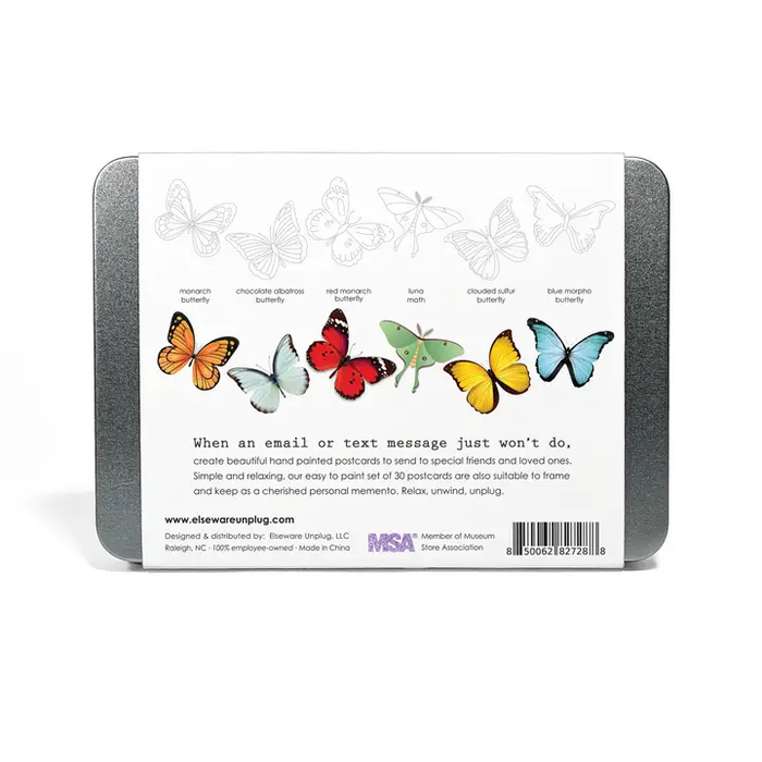 Coloring Postcards - Butterfly & Moth  (6 Designs/30 Cards)