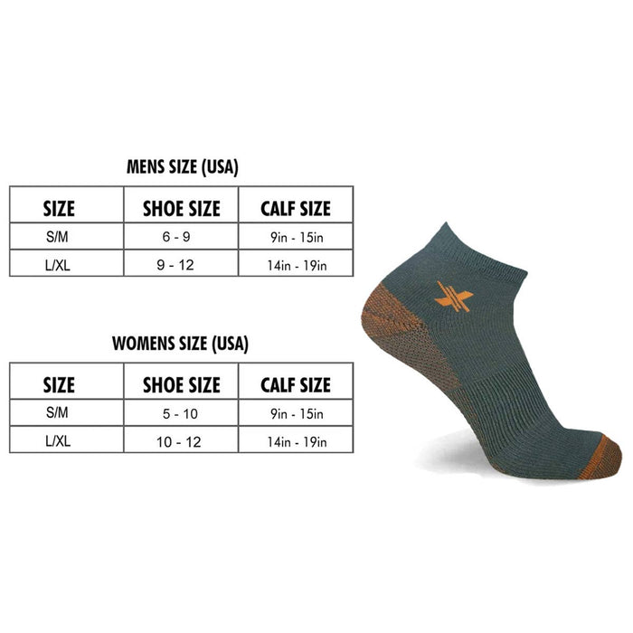Copper-Infused Ankle Socks - Small/Medium (3-Pairs)
