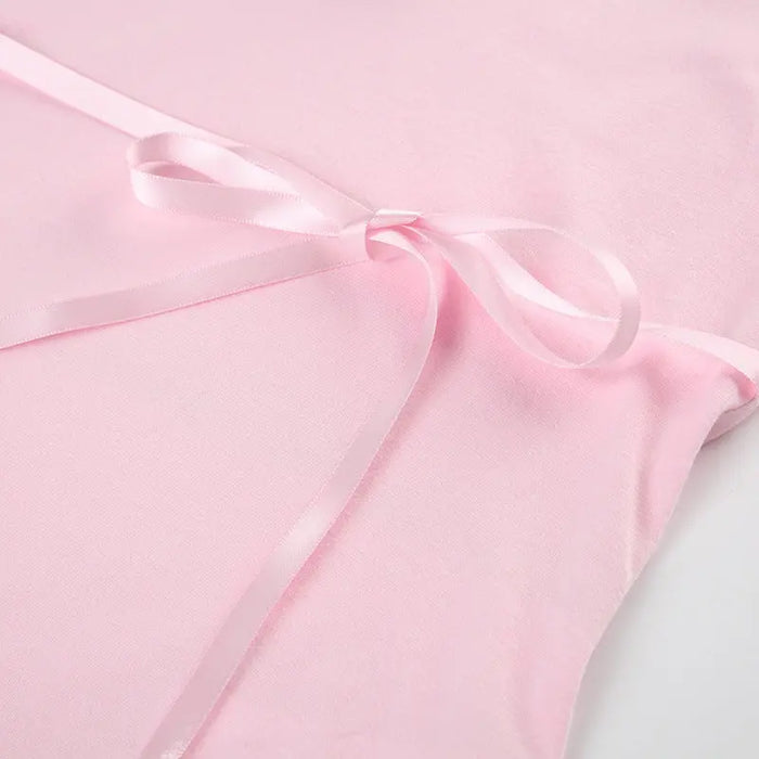 Ribbon Bow Lace Coquette Top fashionnsio
