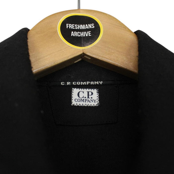 CP Company Black Button Up Military Lens Overshirt