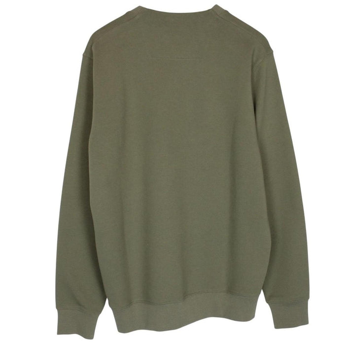 CP Company Black Diagonal Raised Fleece Cotton Logo Sweatshirt