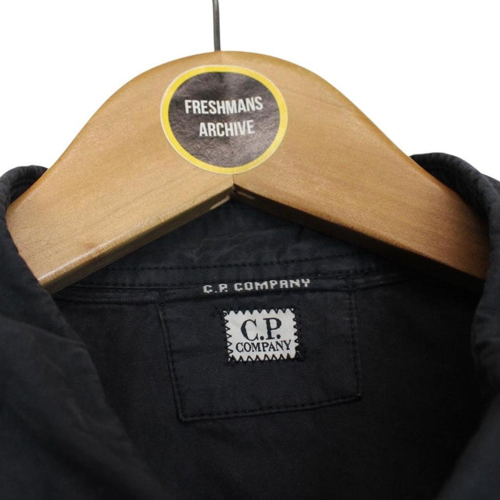 CP Company Navy Blue Microreps Lens Overshirt Jacket