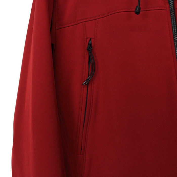 CP Company Red Full Zip Hooded Soft Shell Goggle Jacket