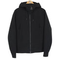 CP Company Black Full Zip Hooded Soft Shell Goggle Jacket