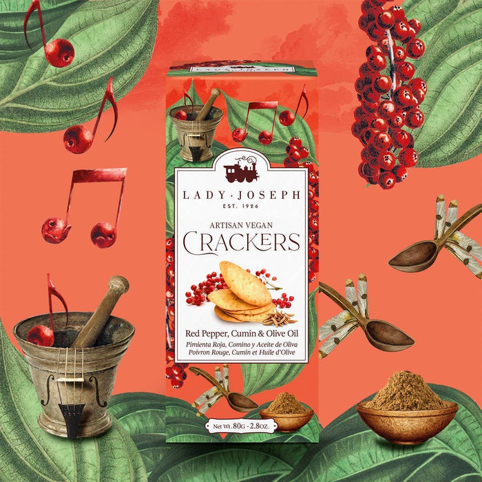 Crackers with Pink Pepper, Cumin & Olive Oil (Cracker Snack)