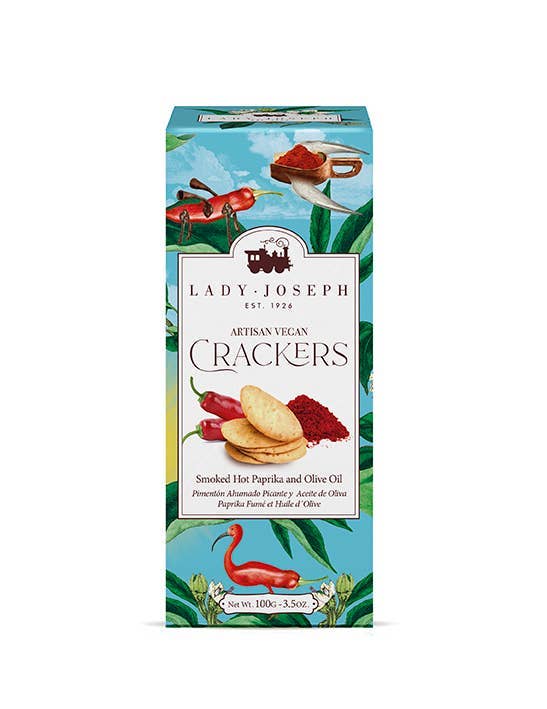 Crackers with Smoked Hot Paprika. Vegan