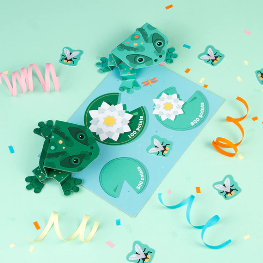 Create Your Own Jumping Frogs Paper Craft