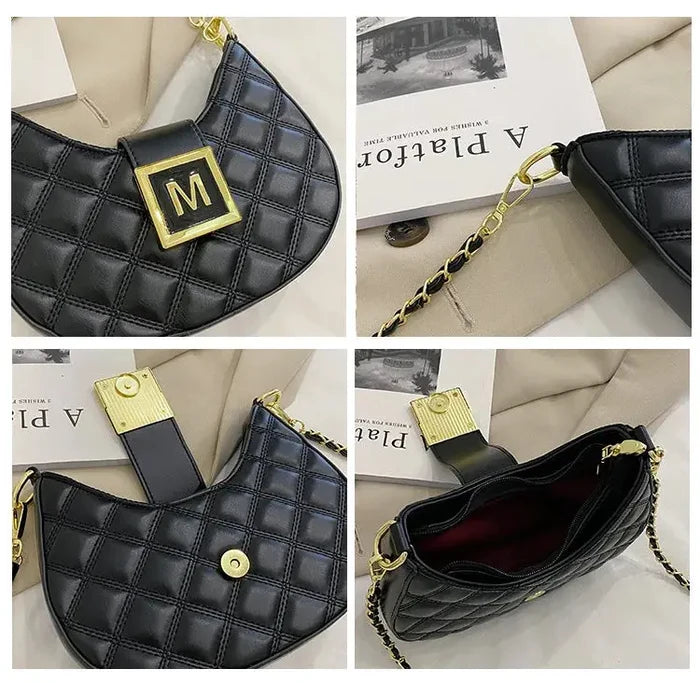 Crescent Chain Sling Bags fashionnsio