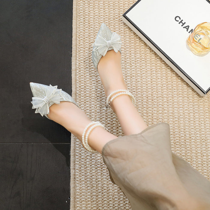 Crystal Flower Wedding Heels - Fashionnsio