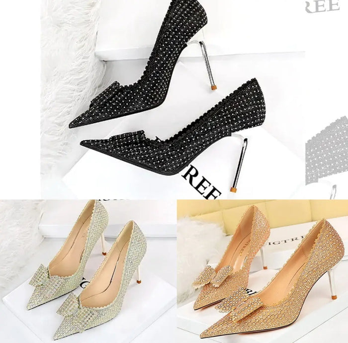 Diamond Studded Princess Heels fashionnsio