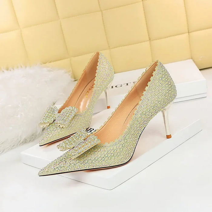 Diamond Studded Princess Heels fashionnsio
