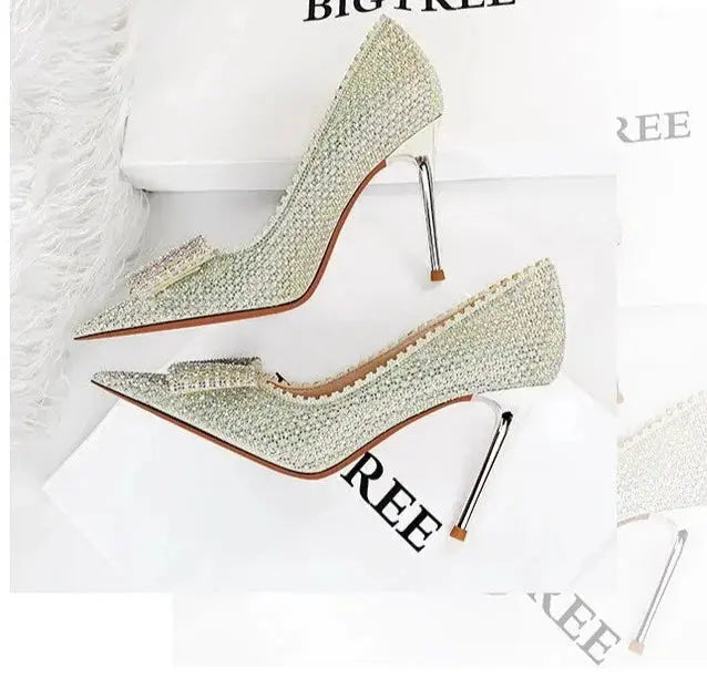 Diamond Studded Princess Heels fashionnsio