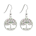 Crystal Tree Of Life Drop Earrings