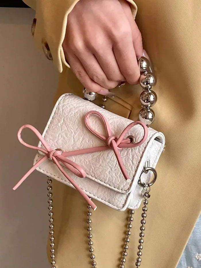 Cute Bow Mini Chain Handbags/Sling Bags fashionnsio