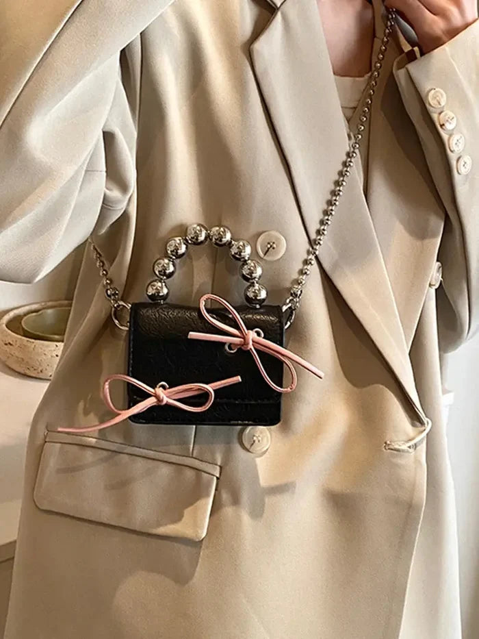 Cute Bow Mini Chain Handbags/Sling Bags fashionnsio