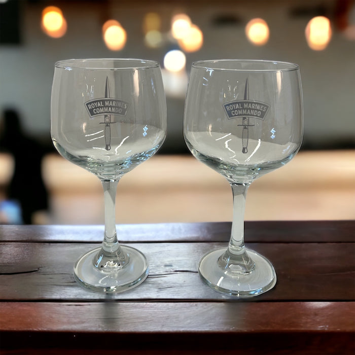 Dagger & Flash Pair Of Gin Balloon Glasses