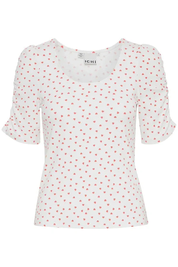 Debby T-Shirt (Cloud Dancer/Heart)