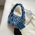 Denim Rugged Shoulder Bags fashionnsio