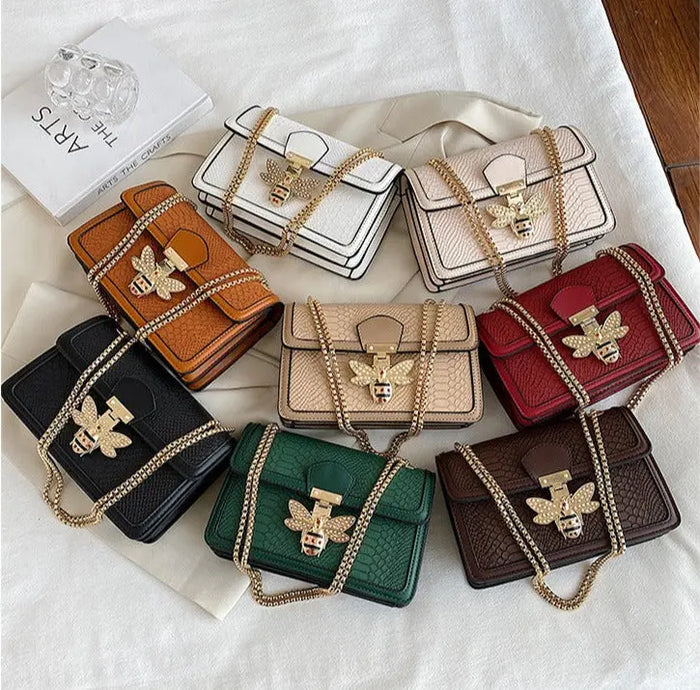 Diamond Bee Shoulder Bags fashionnsio