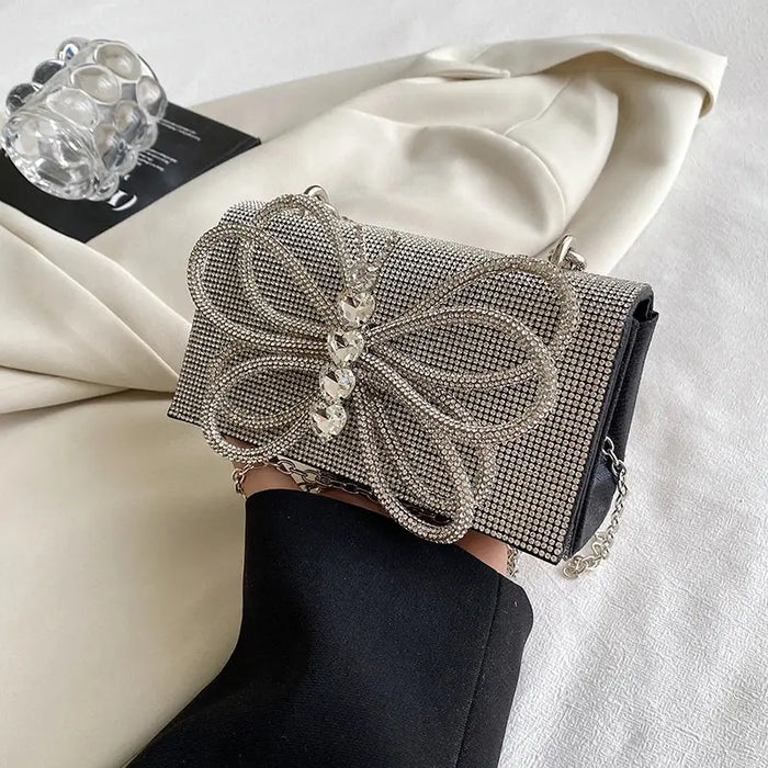 Butterfly Shiny Diamond Handbags fashionnsio