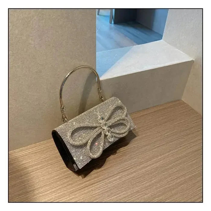 Butterfly Shiny Diamond Handbags fashionnsio