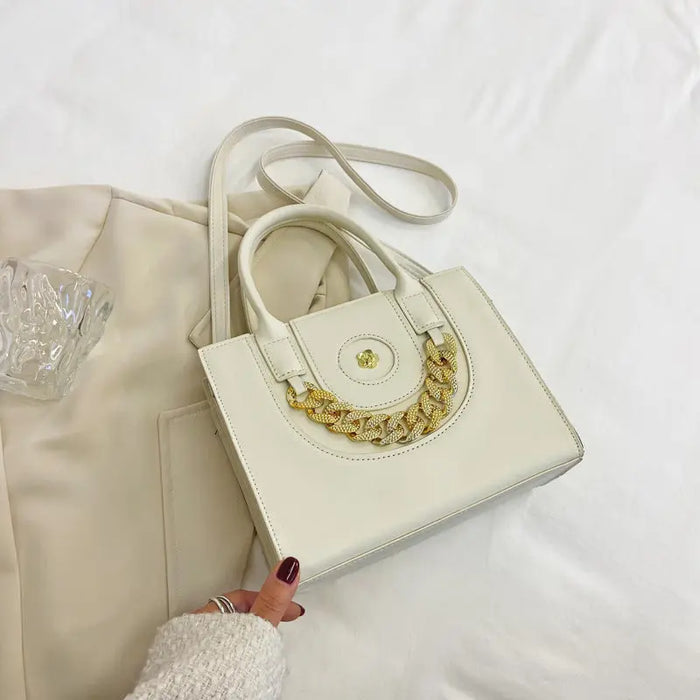 Diamond Thick Chain Tote Handbags fashionnsio