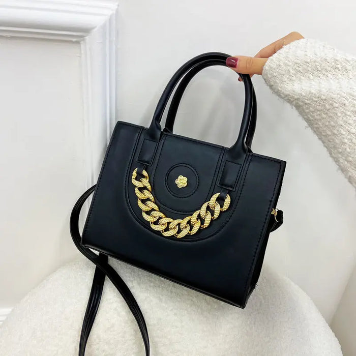 Diamond Thick Chain Tote Handbags fashionnsio