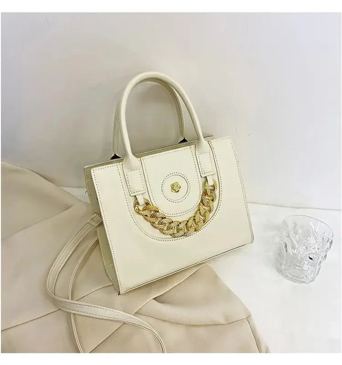 Diamond Thick Chain Tote Handbags fashionnsio