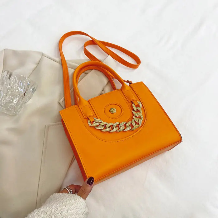Diamond Thick Chain Tote Handbags fashionnsio