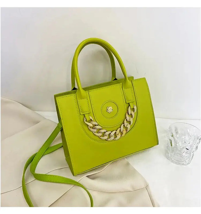 Diamond Thick Chain Tote Handbags fashionnsio