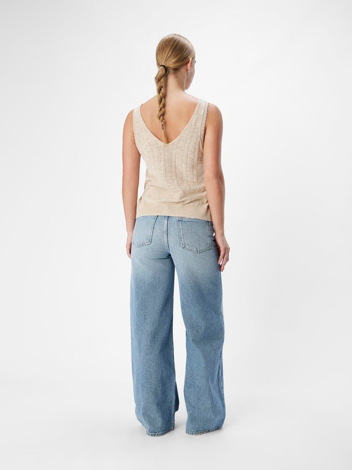 Dimka Sleeveless Knit Top (Sandshell)