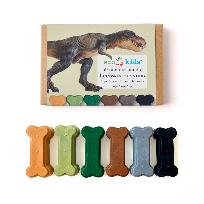 Dinosaur Bone - 6 Eco-Friendly Colors-Beeswax Crayons